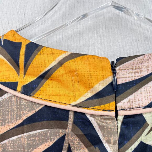 ANTHROPOLOGIE HUTCH Jess Jumpsuit Womens Small Leaf Print Short Sleeve V-neck - Picture 15 of 16